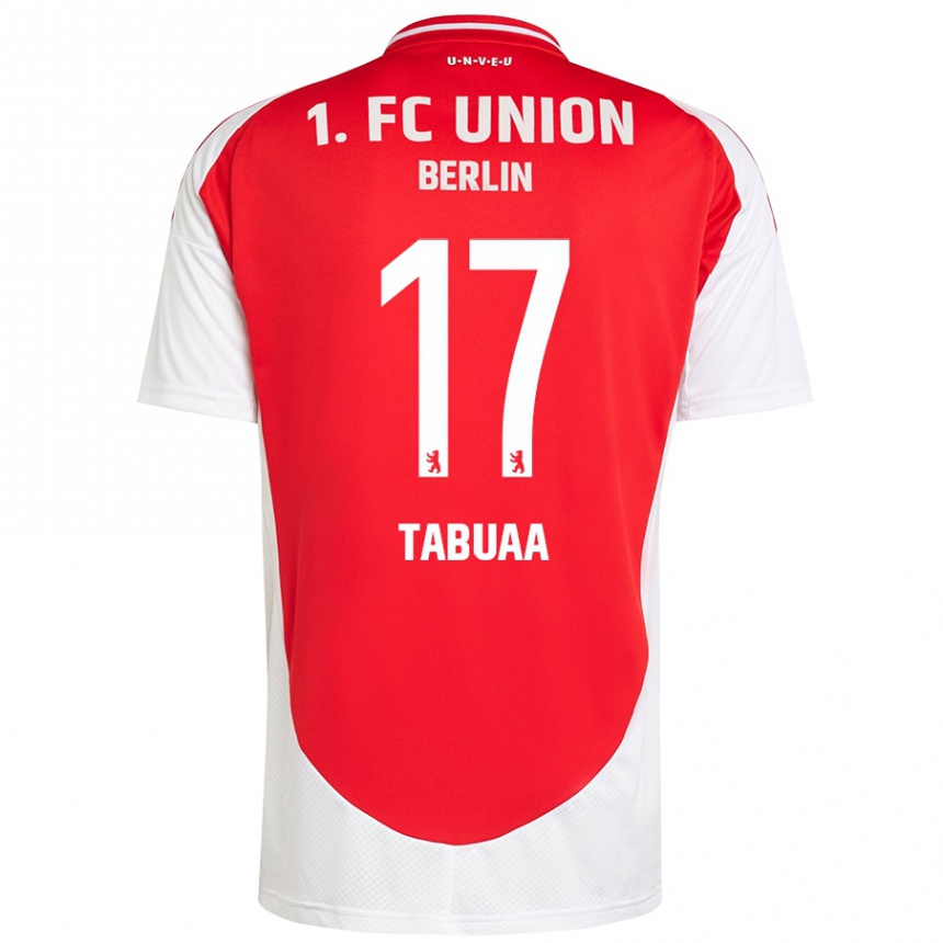 Hombre Fútbol Camiseta Stephen Tabuaa #17 Rojo Blanco 1ª Equipación 2024/25 Perú