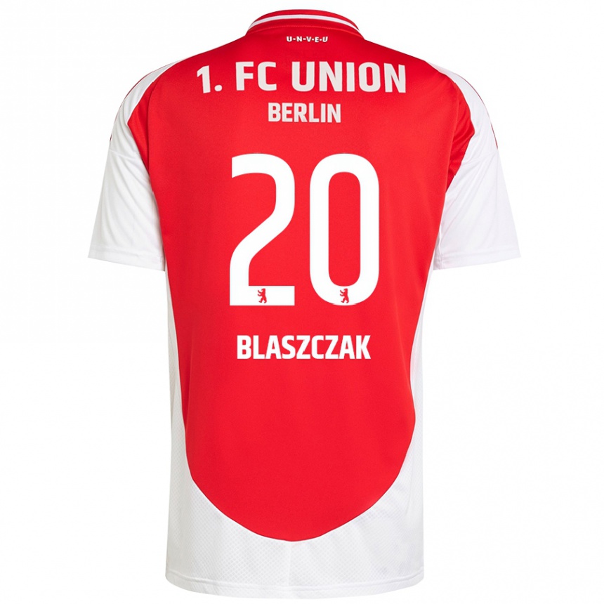 Hombre Fútbol Camiseta Tim Blaszczak #20 Rojo Blanco 1ª Equipación 2024/25 Perú