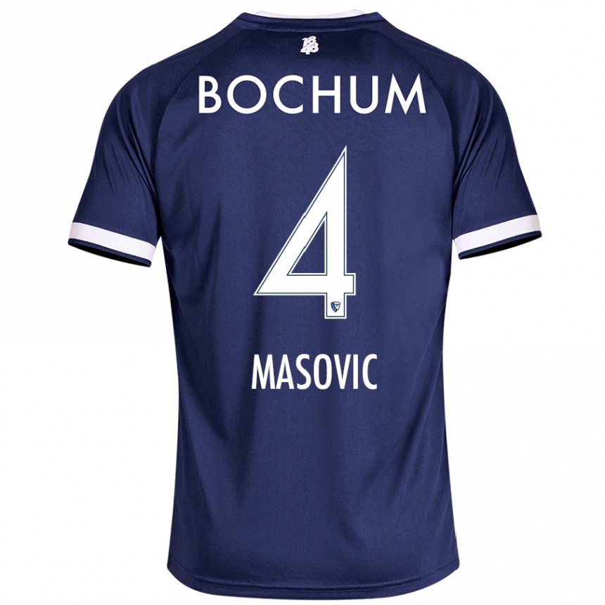 Hombre Fútbol Camiseta Erhan Masovic #4 Azul Oscuro 1ª Equipación 2024/25 Perú