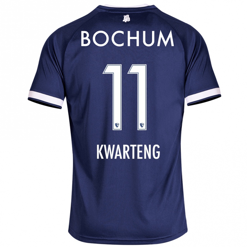 Hombre Fútbol Camiseta Moritz-Broni Kwarteng #11 Azul Oscuro 1ª Equipación 2024/25 Perú