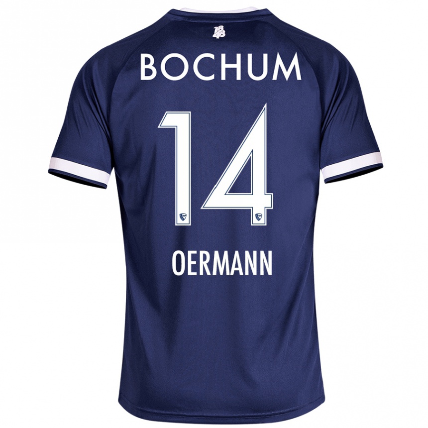 Hombre Fútbol Camiseta Tim Oermann #14 Azul Oscuro 1ª Equipación 2024/25 Perú