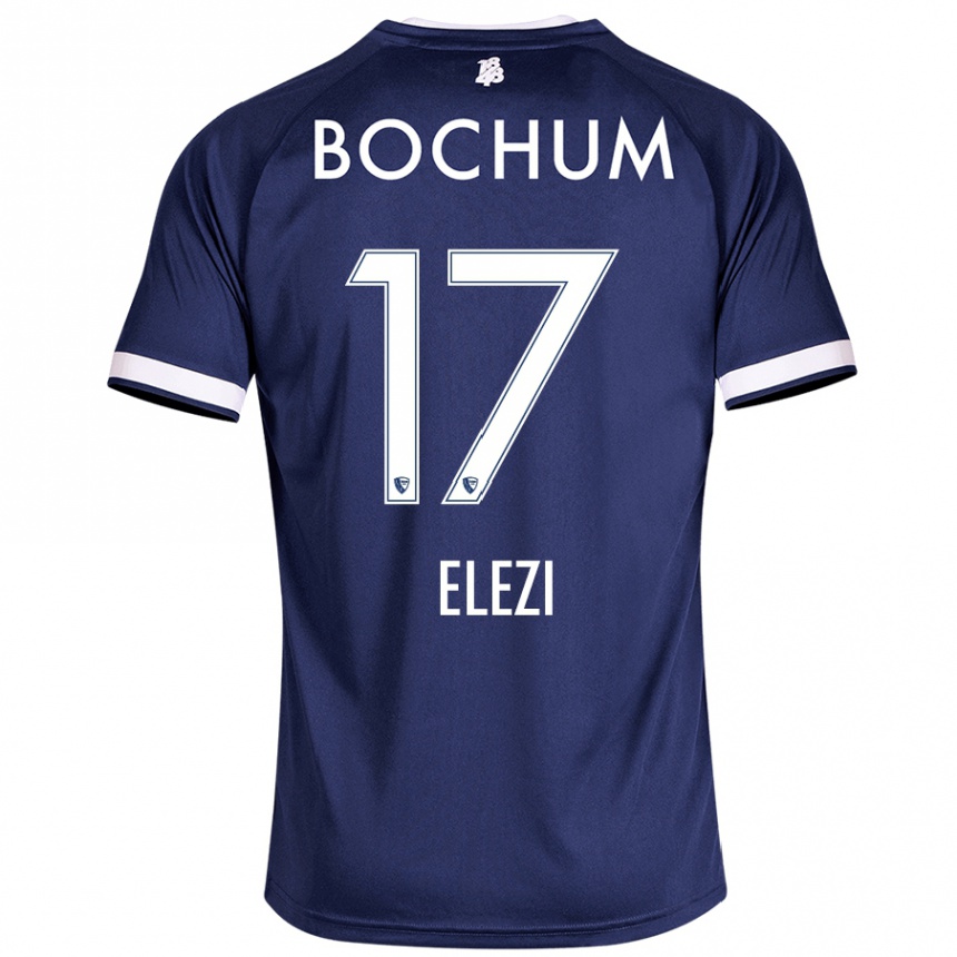 Hombre Fútbol Camiseta Agon Elezi #17 Azul Oscuro 1ª Equipación 2024/25 Perú