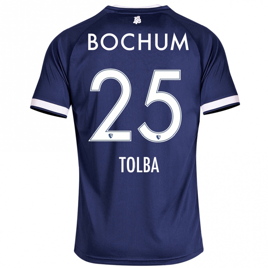 Hombre Fútbol Camiseta Mohammed Tolba #25 Azul Oscuro 1ª Equipación 2024/25 Perú