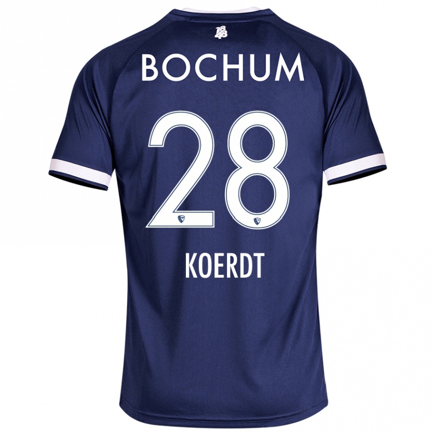 Hombre Fútbol Camiseta Lennart Koerdt #28 Azul Oscuro 1ª Equipación 2024/25 Perú