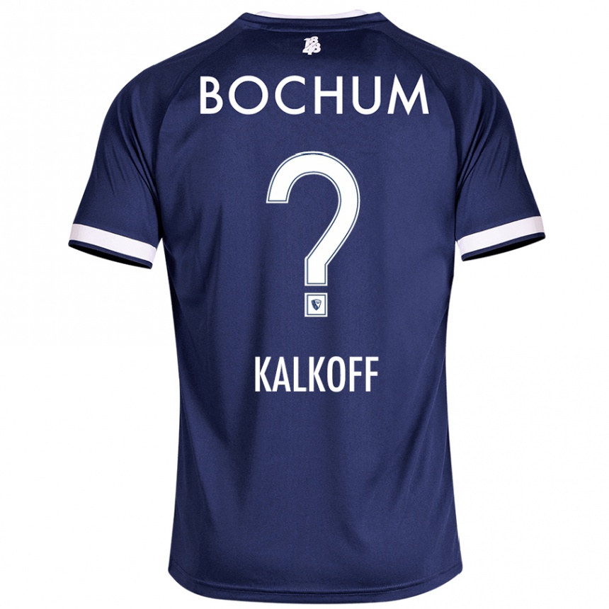 Hombre Fútbol Camiseta Jona Kalkoff #0 Azul Oscuro 1ª Equipación 2024/25 Perú