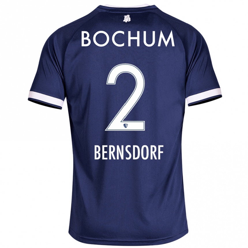 Hombre Fútbol Camiseta Luca Bernsdorf #2 Azul Oscuro 1ª Equipación 2024/25 Perú