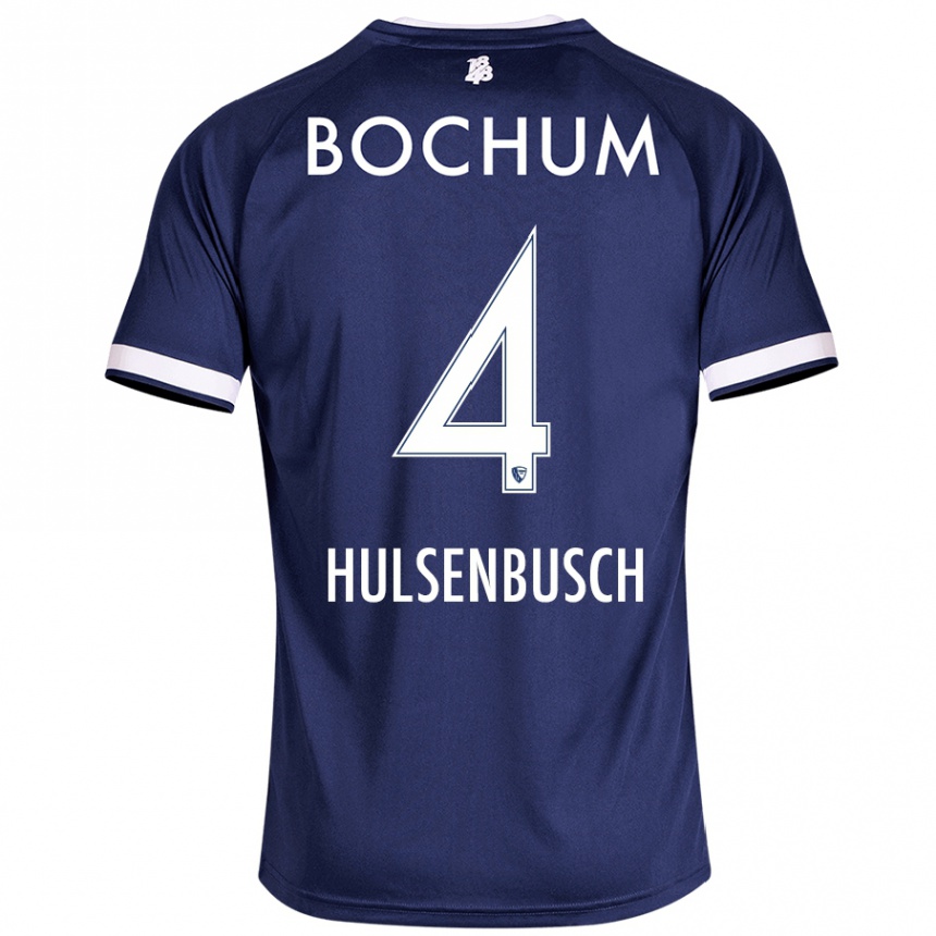 Hombre Fútbol Camiseta Daniel Hülsenbusch #4 Azul Oscuro 1ª Equipación 2024/25 Perú