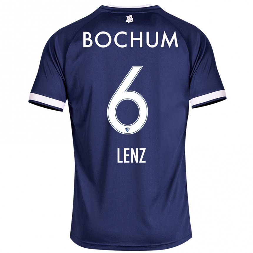 Hombre Fútbol Camiseta Cajetan Lenz #6 Azul Oscuro 1ª Equipación 2024/25 Perú