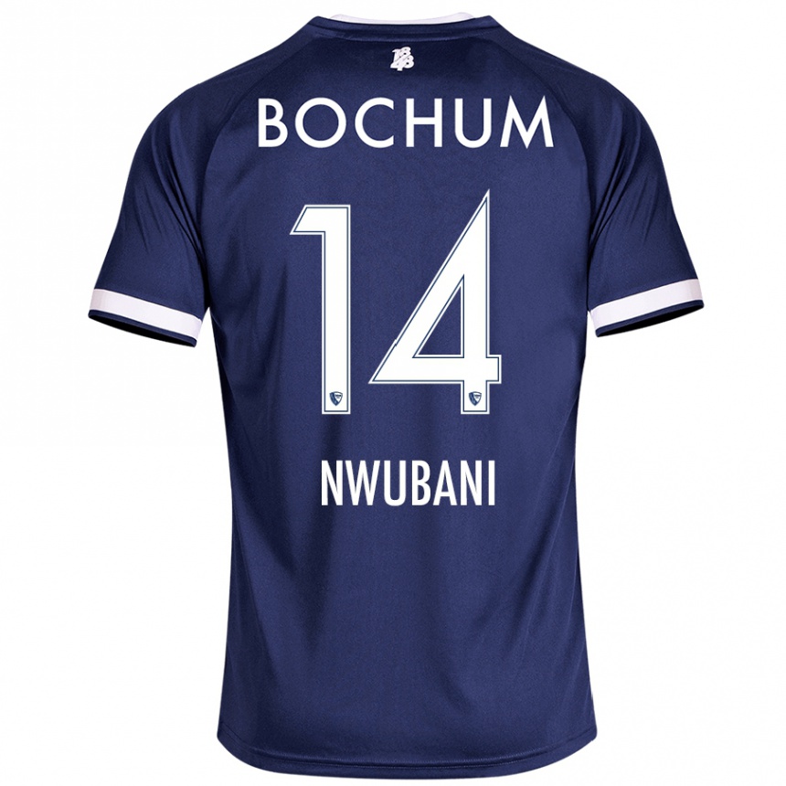 Hombre Fútbol Camiseta Keleb Nwubani #14 Azul Oscuro 1ª Equipación 2024/25 Perú