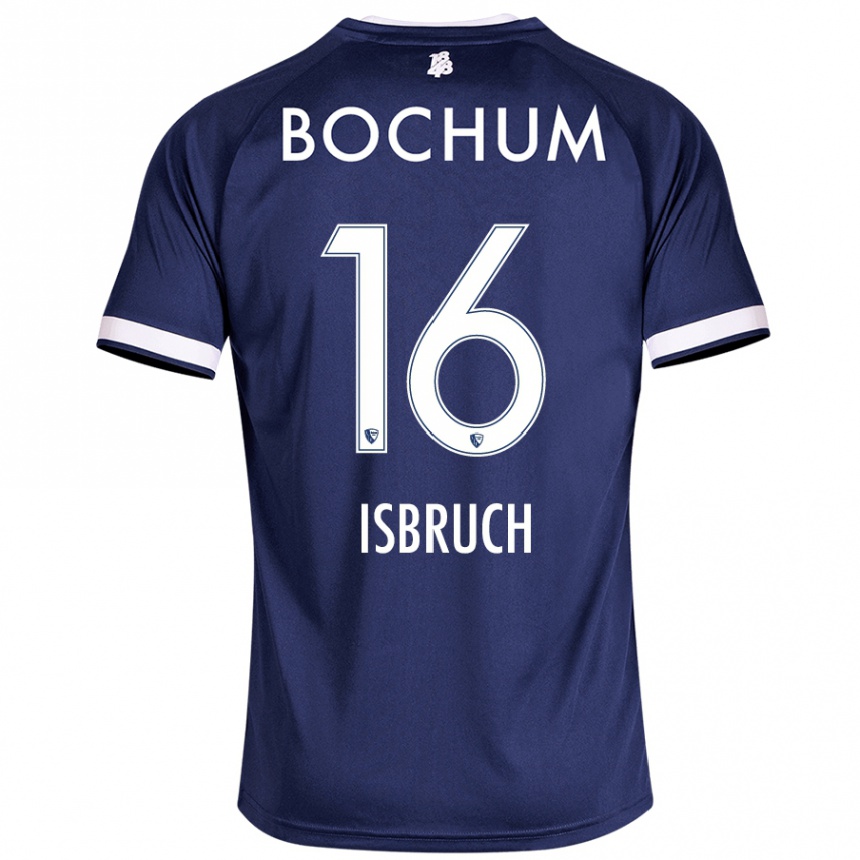 Hombre Fútbol Camiseta L. Isbruch #16 Azul Oscuro 1ª Equipación 2024/25 Perú