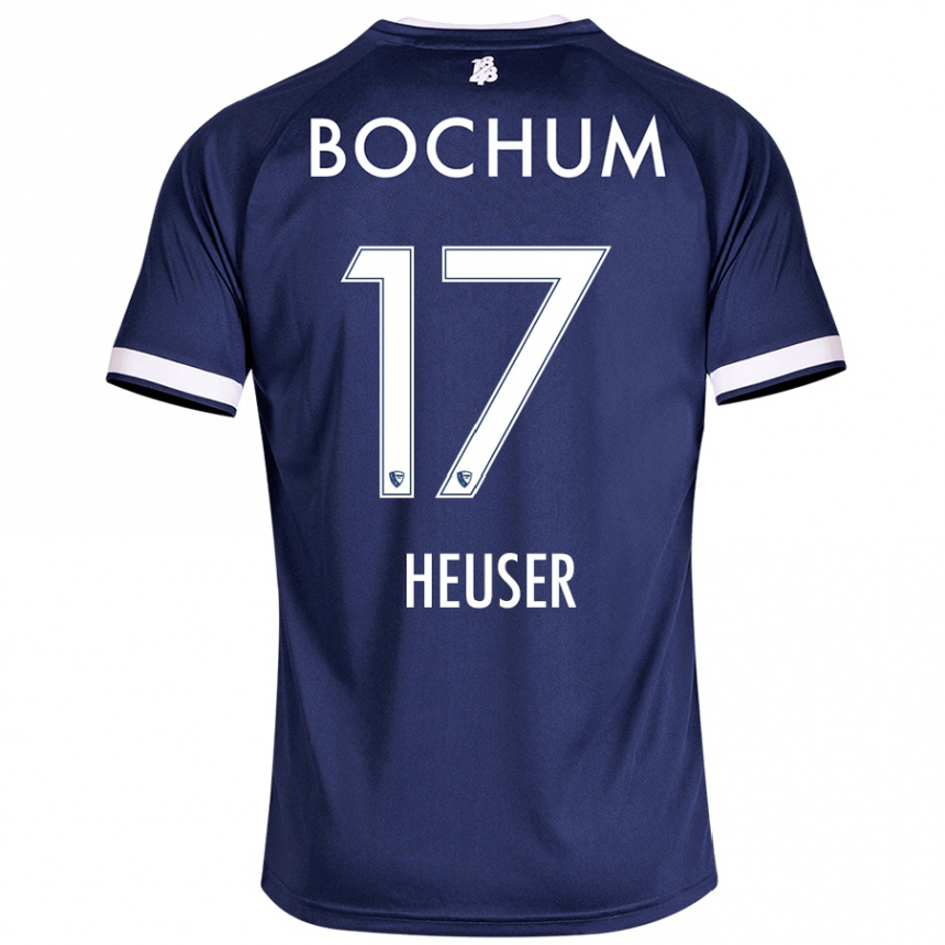 Hombre Fútbol Camiseta Ben Heuser #17 Azul Oscuro 1ª Equipación 2024/25 Perú