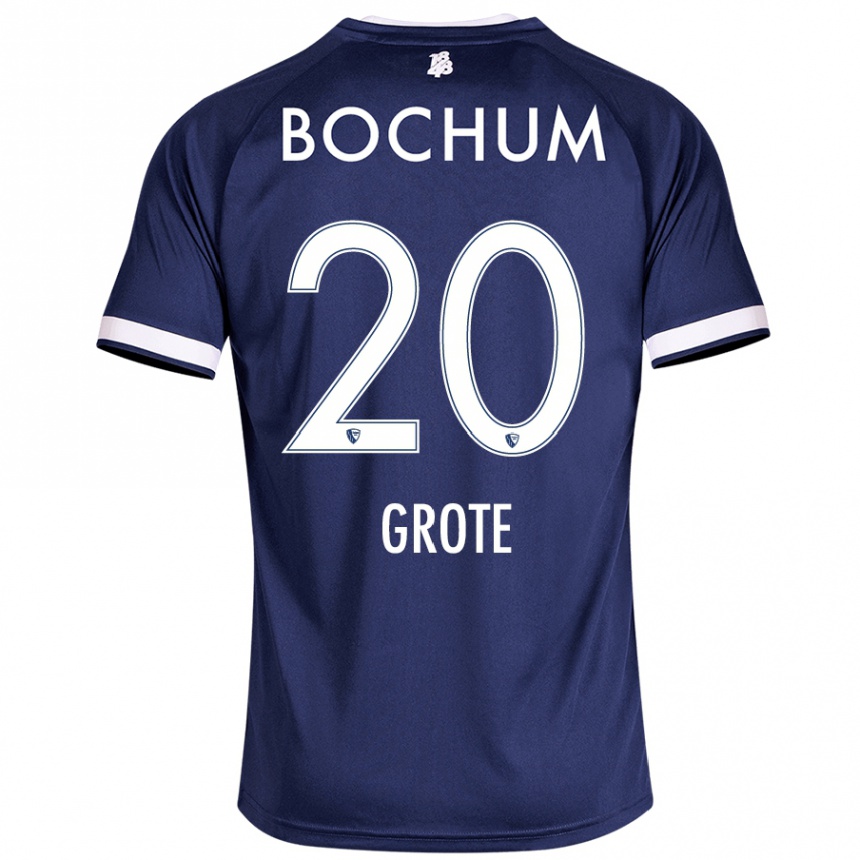 Hombre Fútbol Camiseta Dennis Grote #20 Azul Oscuro 1ª Equipación 2024/25 Perú