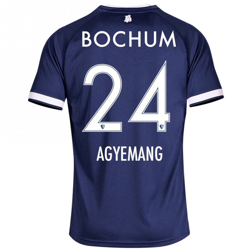 Hombre Fútbol Camiseta Donovan Agyemang #24 Azul Oscuro 1ª Equipación 2024/25 Perú