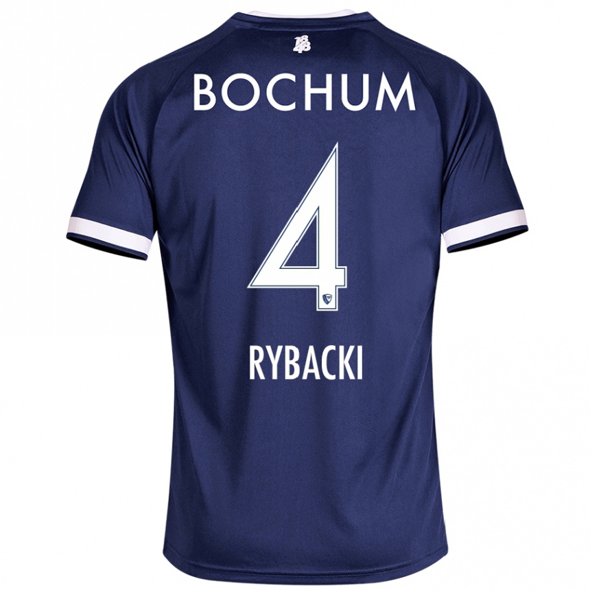 Hombre Fútbol Camiseta Pia Rybacki #4 Azul Oscuro 1ª Equipación 2024/25 Perú