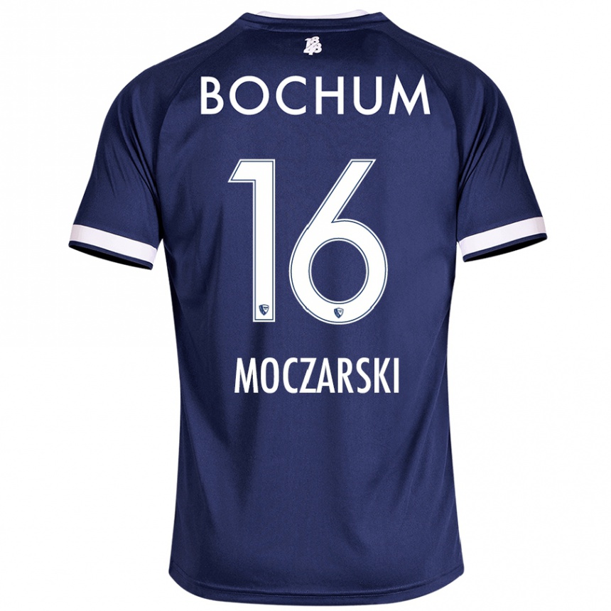 Hombre Fútbol Camiseta Anna Moczarski #16 Azul Oscuro 1ª Equipación 2024/25 Perú