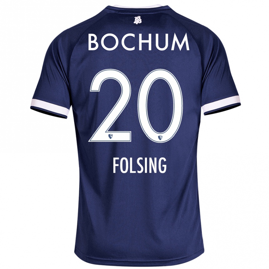 Hombre Fútbol Camiseta Amelie Fölsing #20 Azul Oscuro 1ª Equipación 2024/25 Perú