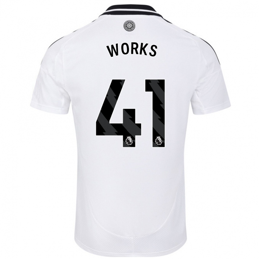 Hombre Fútbol Camiseta Terrell Works #41 Blanco 1ª Equipación 2024/25 Perú