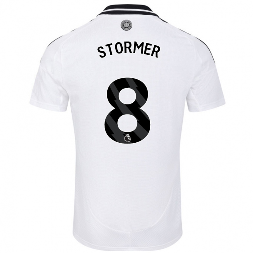 Hombre Fútbol Camiseta Becky Stormer #8 Blanco 1ª Equipación 2024/25 Perú