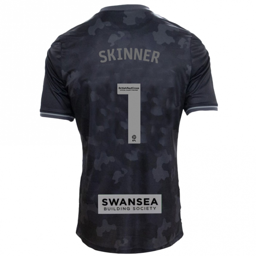 Hombre Fútbol Camiseta Claire Skinner #1 Negro 2ª Equipación 2024/25 Perú