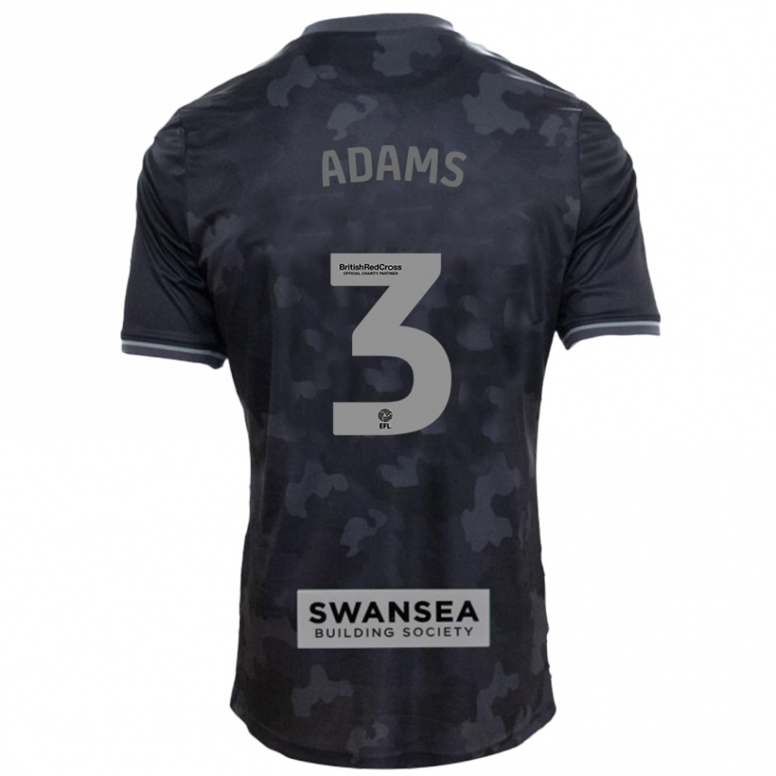 Hombre Fútbol Camiseta Sarah Adams #3 Negro 2ª Equipación 2024/25 Perú