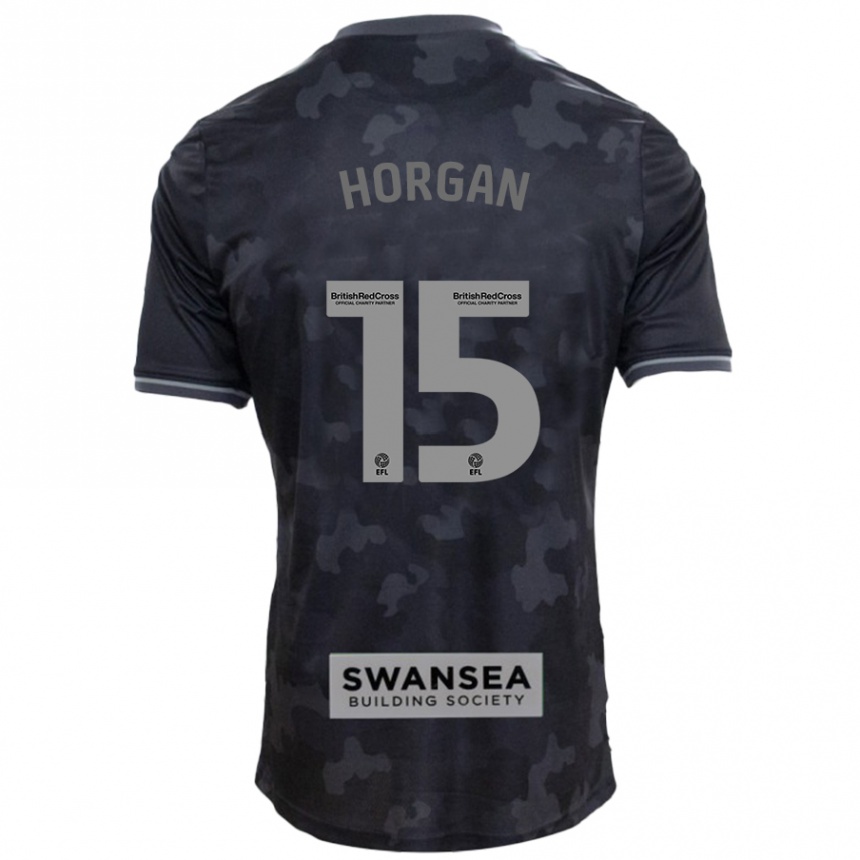 Hombre Fútbol Camiseta Gwenan Horgan #15 Negro 2ª Equipación 2024/25 Perú