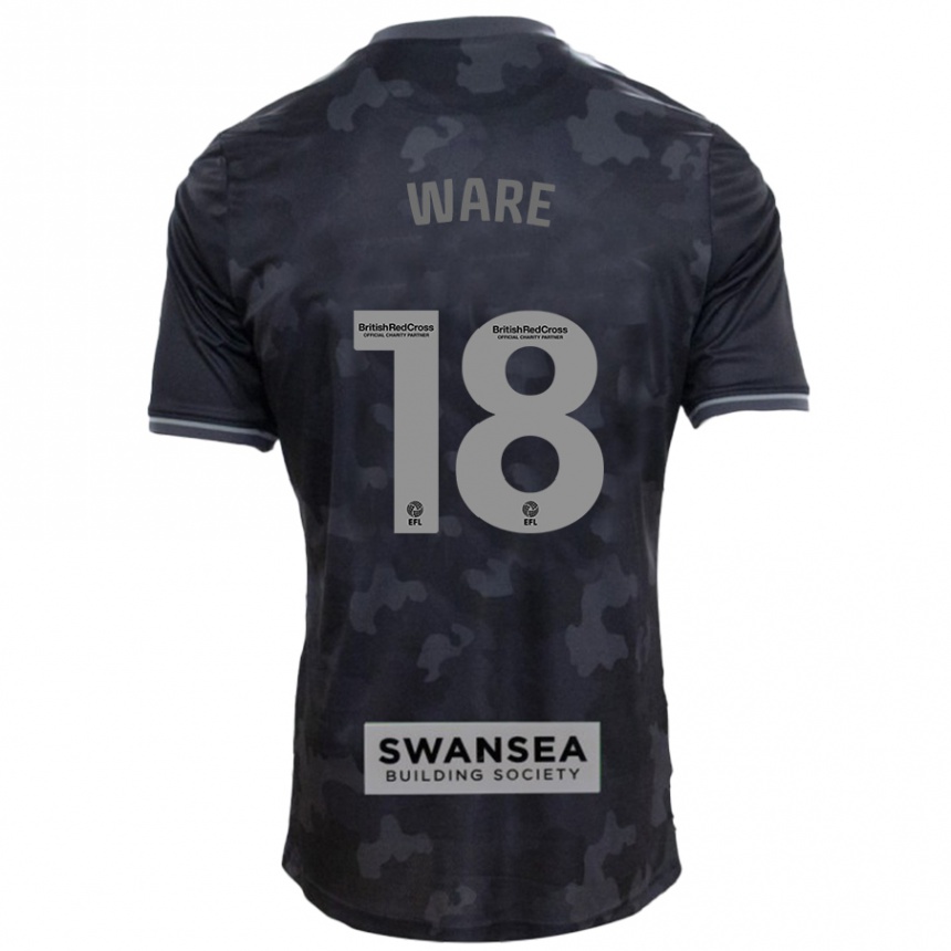 Hombre Fútbol Camiseta Phoebe Ware #18 Negro 2ª Equipación 2024/25 Perú