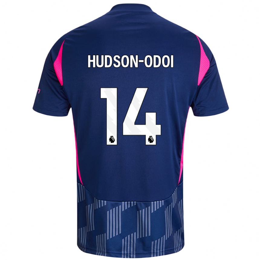 Hombre Fútbol Camiseta Callum Hudson-Odoi #14 Azul Real Rosa 2ª Equipación 2024/25 Perú