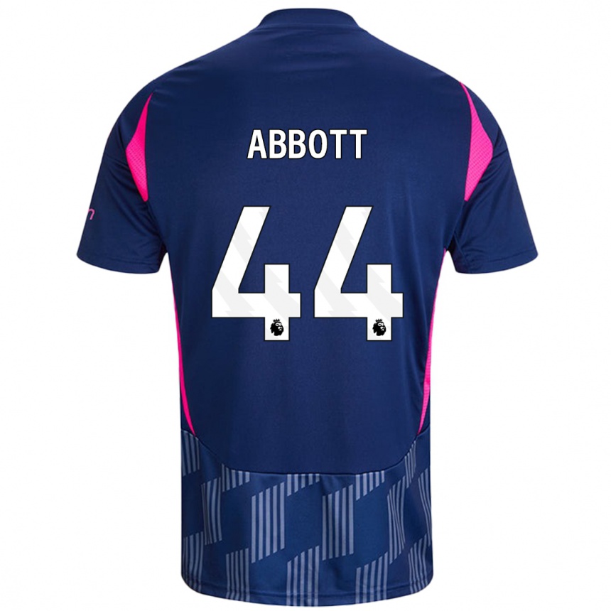 Hombre Fútbol Camiseta Zach Abbott #44 Azul Real Rosa 2ª Equipación 2024/25 Perú