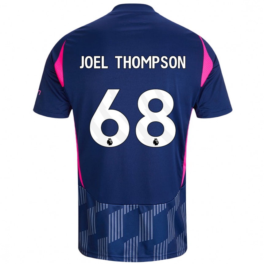 Hombre Fútbol Camiseta Joel Thompson #68 Azul Real Rosa 2ª Equipación 2024/25 Perú