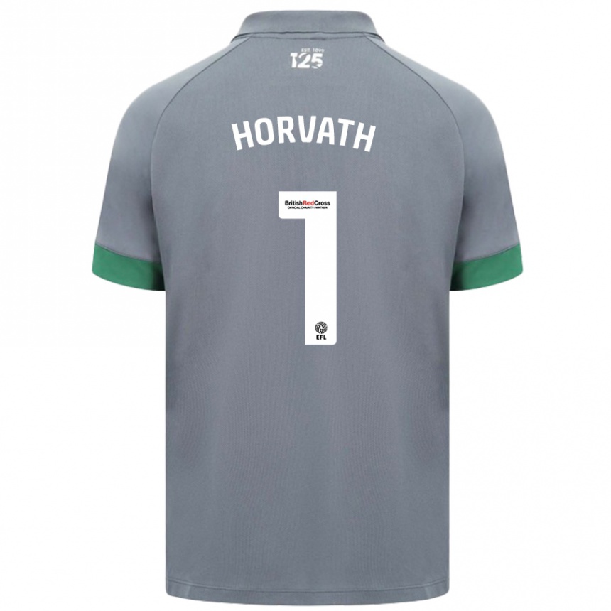 Hombre Fútbol Camiseta Ethan Horvath #1 Gris Oscuro 2ª Equipación 2024/25 Perú