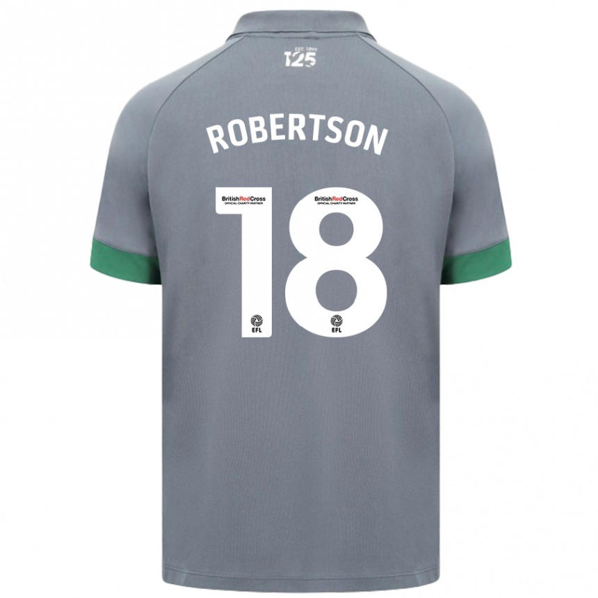 Hombre Fútbol Camiseta Alex Robertson #18 Gris Oscuro 2ª Equipación 2024/25 Perú