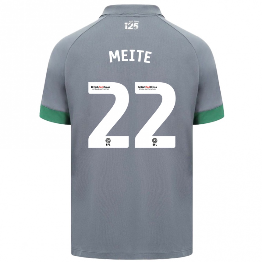 Hombre Fútbol Camiseta Yakou Méïté #22 Gris Oscuro 2ª Equipación 2024/25 Perú