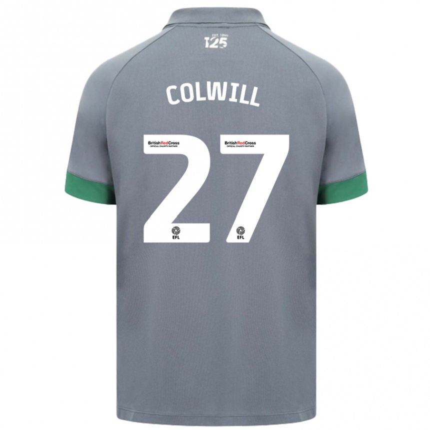 Hombre Fútbol Camiseta Rubin Colwill #27 Gris Oscuro 2ª Equipación 2024/25 Perú