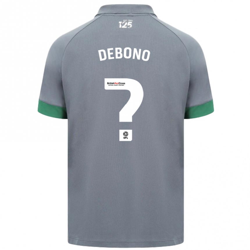 Hombre Fútbol Camiseta Alyas Debono #0 Gris Oscuro 2ª Equipación 2024/25 Perú