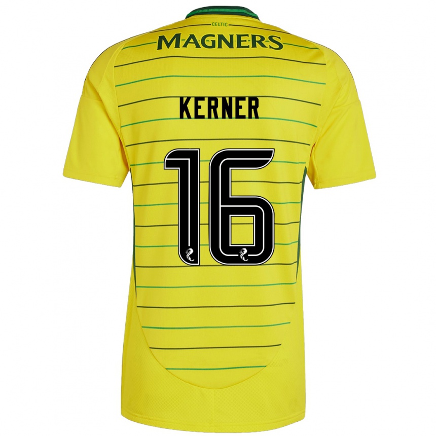 Hombre Fútbol Camiseta Hana Kerner #16 Amarillo 2ª Equipación 2024/25 Perú