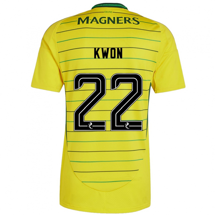 Hombre Fútbol Camiseta Hyeok-Kyu Kwon #22 Amarillo 2ª Equipación 2024/25 Perú