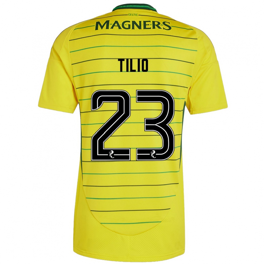 Hombre Fútbol Camiseta Marco Tilio #23 Amarillo 2ª Equipación 2024/25 Perú