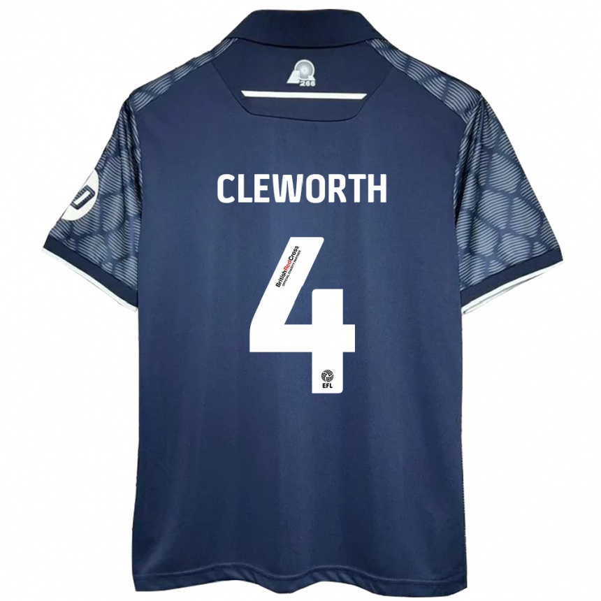 Hombre Fútbol Camiseta Max Cleworth #4 Negro 2ª Equipación 2024/25 Perú