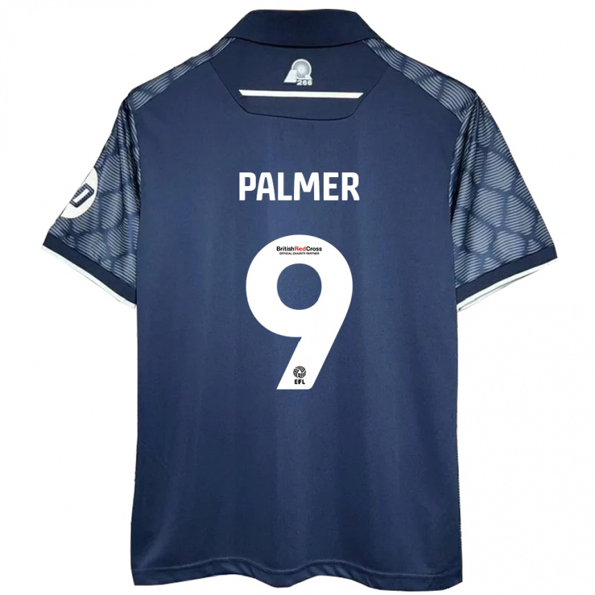 Hombre Fútbol Camiseta Ollie Palmer #9 Negro 2ª Equipación 2024/25 Perú