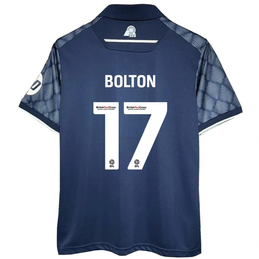 Hombre Fútbol Camiseta Luke Bolton #17 Negro 2ª Equipación 2024/25 Perú