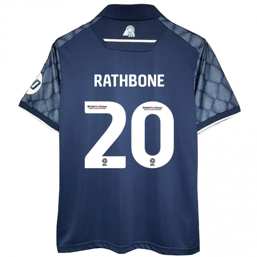 Hombre Fútbol Camiseta Ollie Rathbone #20 Negro 2ª Equipación 2024/25 Perú