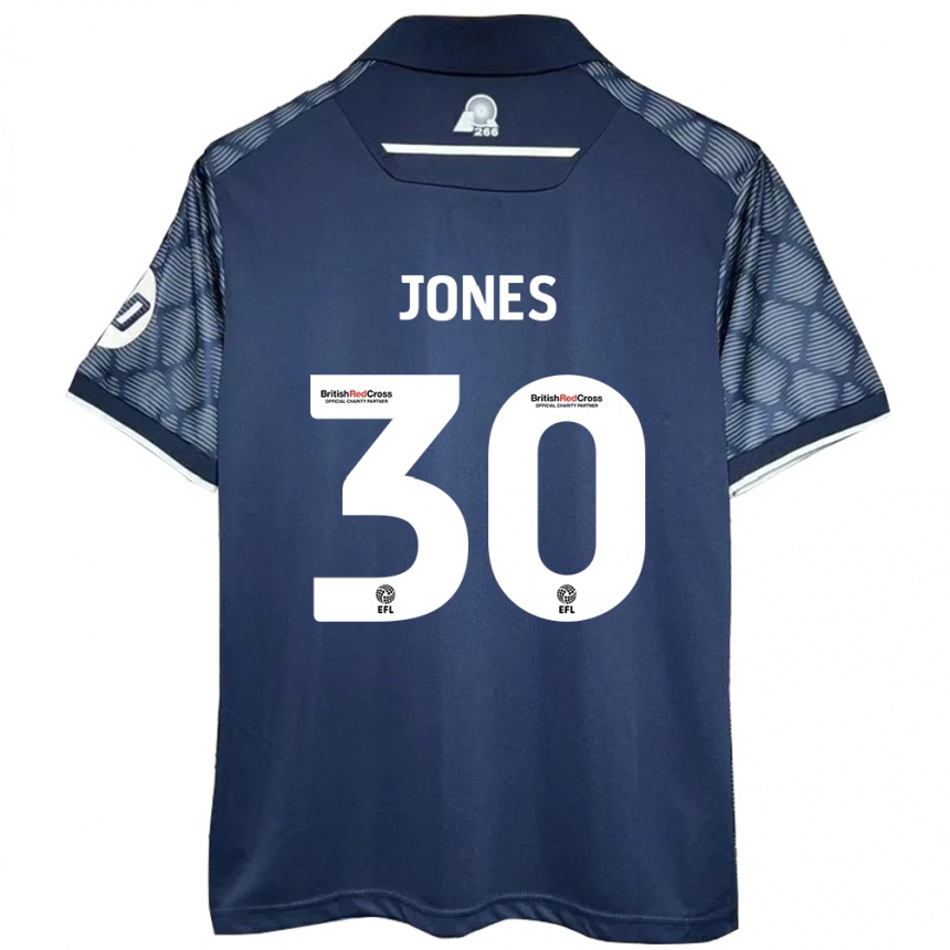 Hombre Fútbol Camiseta James Jones #30 Negro 2ª Equipación 2024/25 Perú