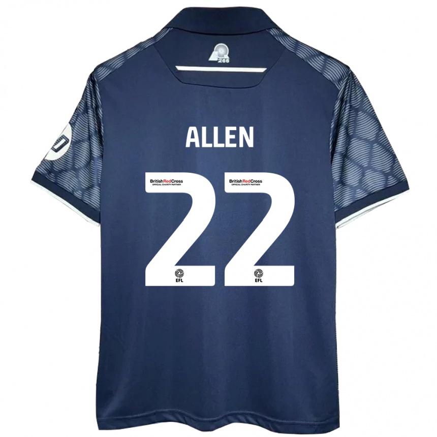 Hombre Fútbol Camiseta Keren Allen #22 Negro 2ª Equipación 2024/25 Perú