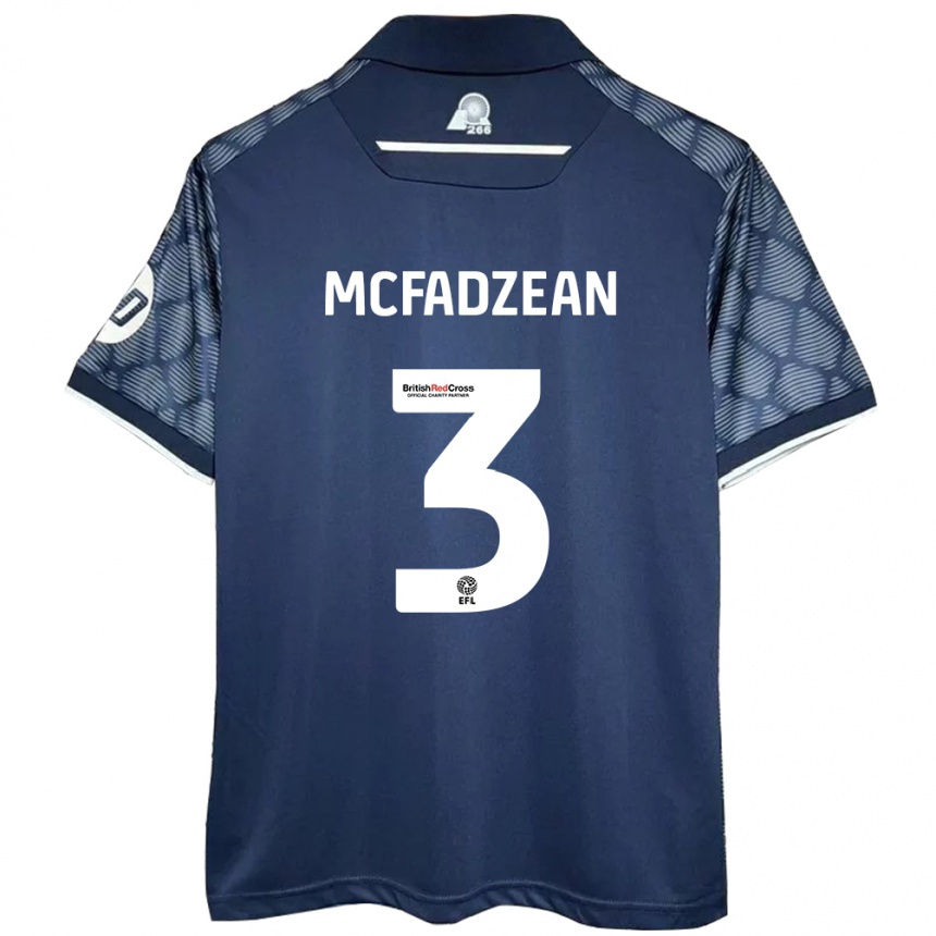 Hombre Fútbol Camiseta Callum Mcfadzean #3 Negro 2ª Equipación 2024/25 Perú