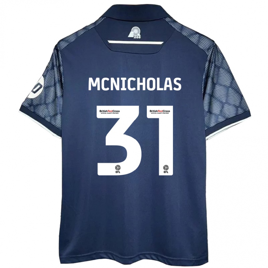 Hombre Fútbol Camiseta Luke Mcnicholas #31 Negro 2ª Equipación 2024/25 Perú