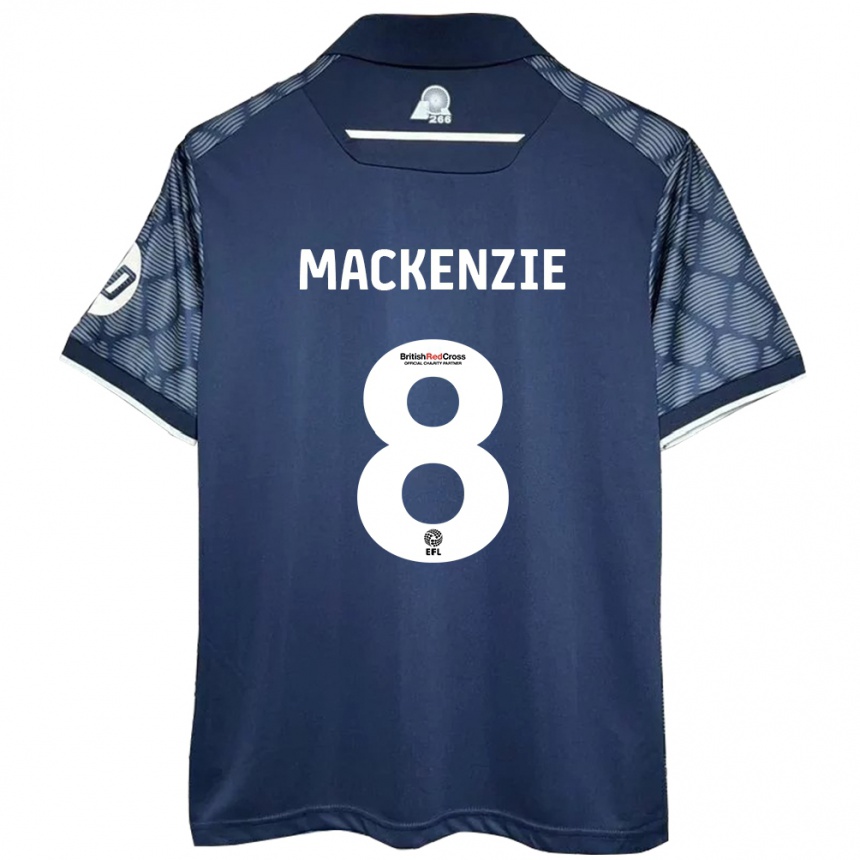 Hombre Fútbol Camiseta Libby Mackenzie #8 Negro 2ª Equipación 2024/25 Perú