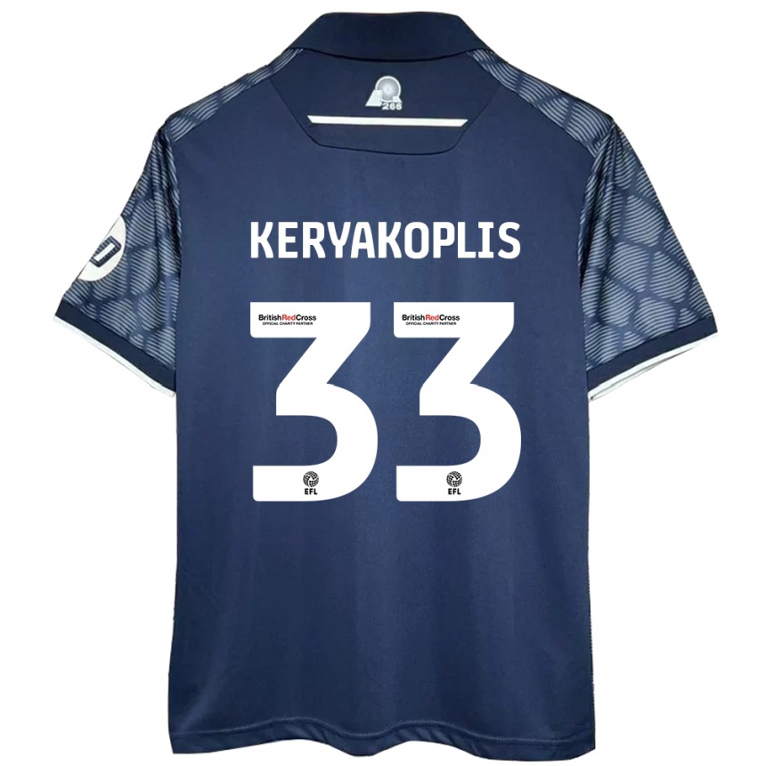 Hombre Fútbol Camiseta Hannah Keryakoplis #33 Negro 2ª Equipación 2024/25 Perú