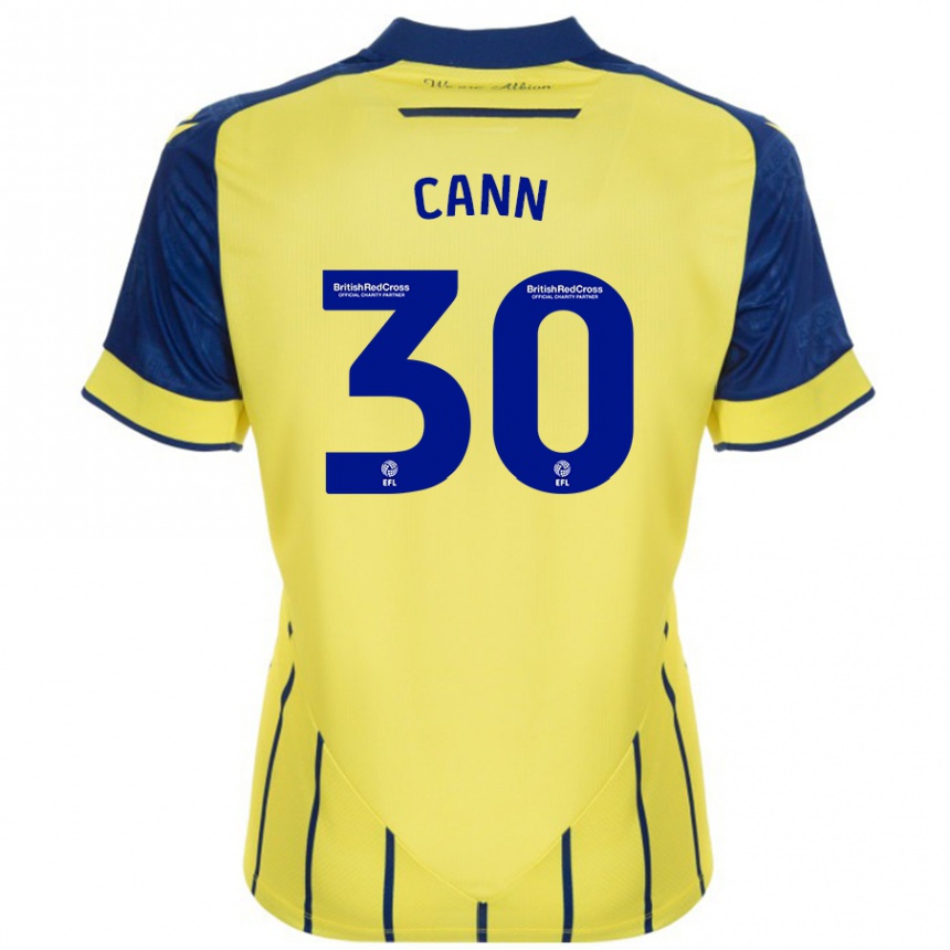 Hombre Fútbol Camiseta Ted Cann #30 Amarillo Azul 2ª Equipación 2024/25 Perú