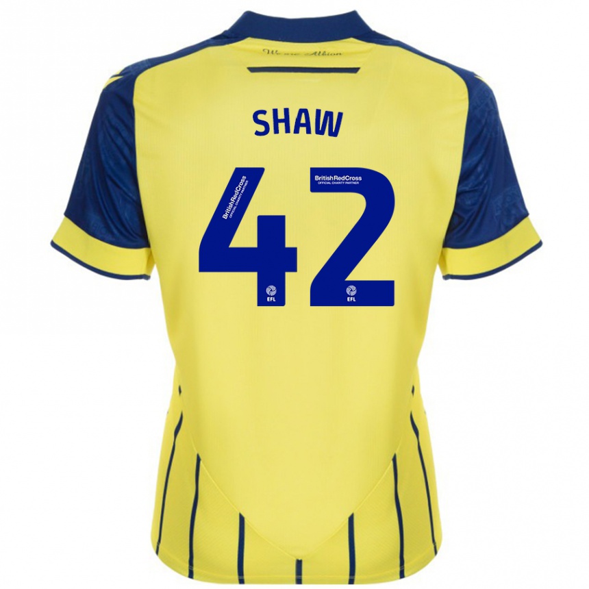 Hombre Fútbol Camiseta Josh Shaw #42 Amarillo Azul 2ª Equipación 2024/25 Perú