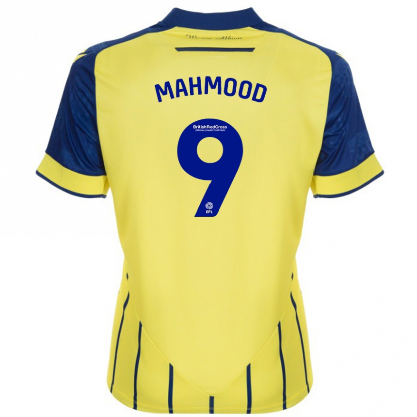 Hombre Fútbol Camiseta Mariam Mahmood #9 Amarillo Azul 2ª Equipación 2024/25 Perú